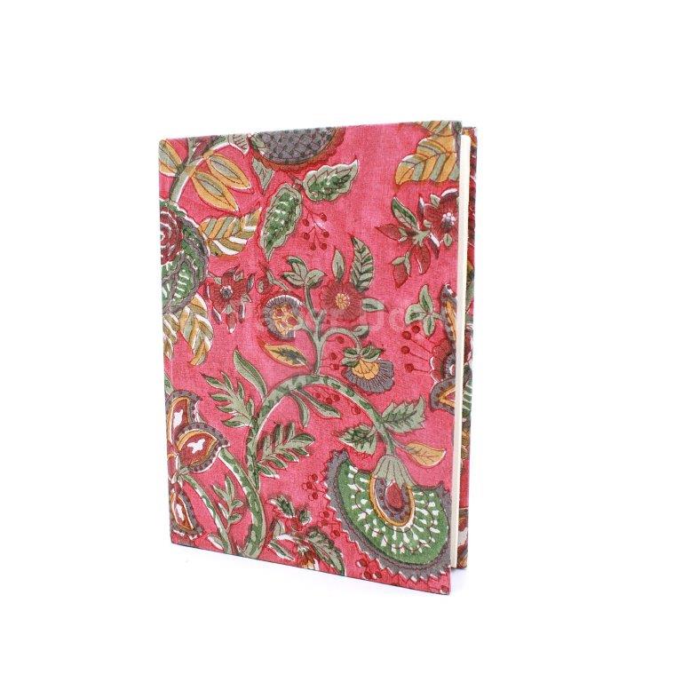 Handblock fabric notebook