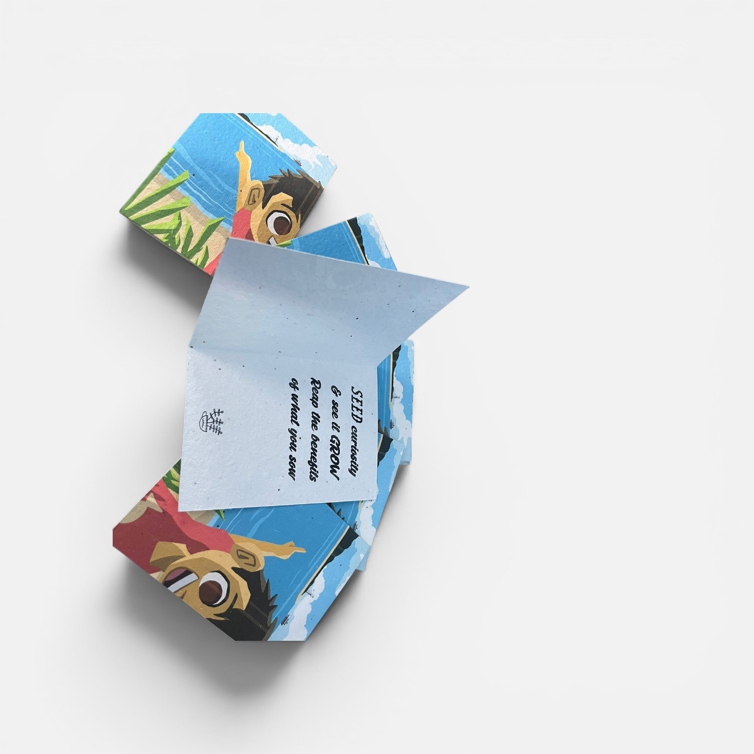 Handmade paper seed greeting card