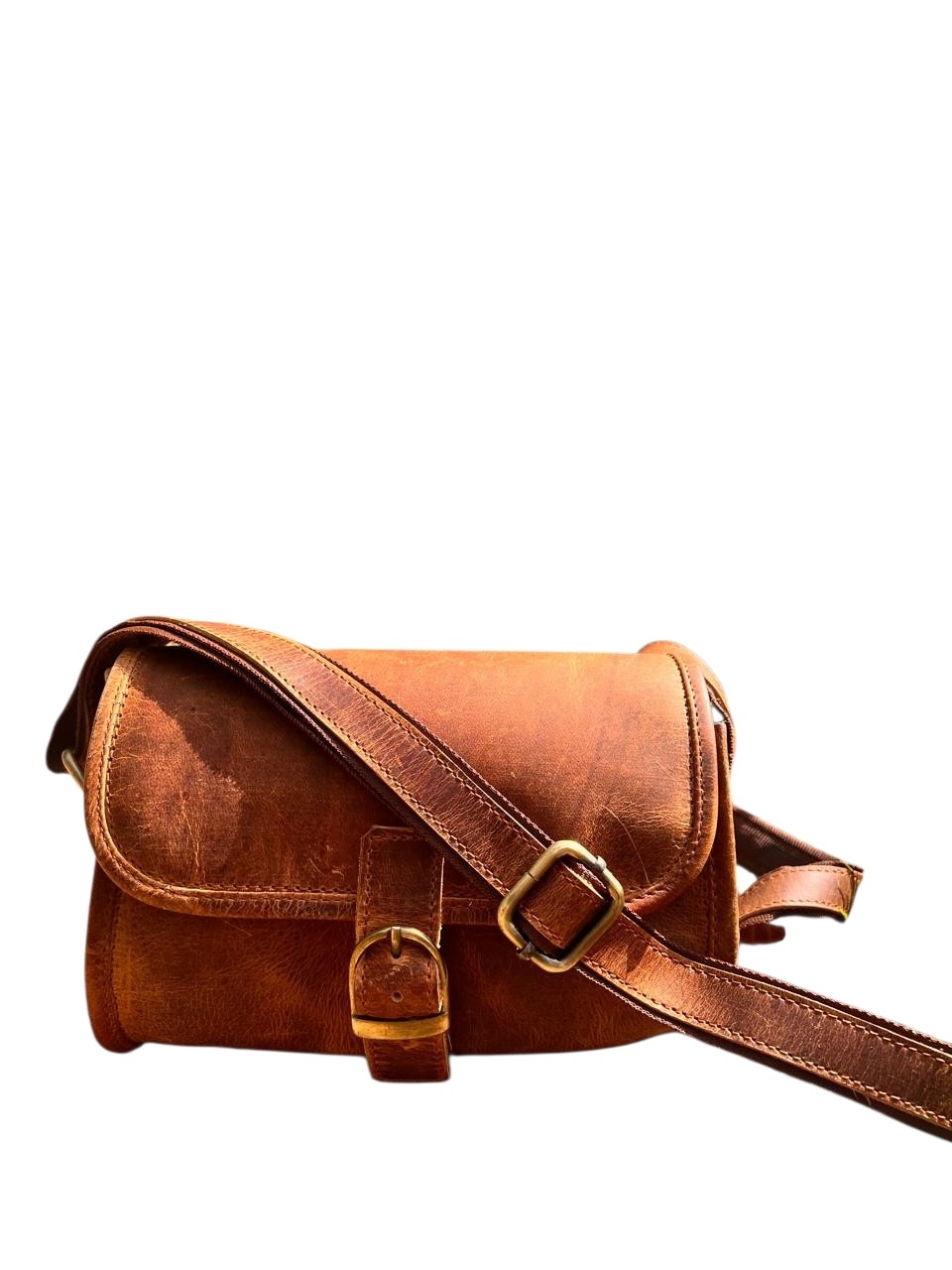 Handmade leather crossbody bag