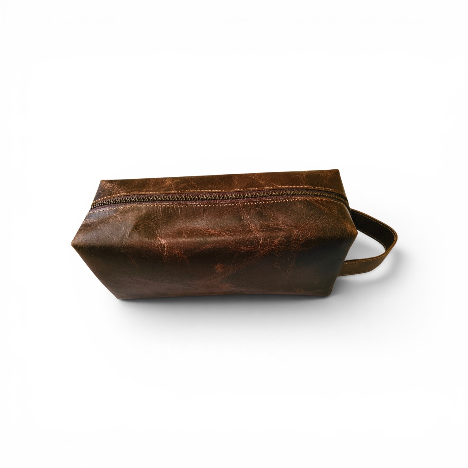 Handmade leather toiletry bag