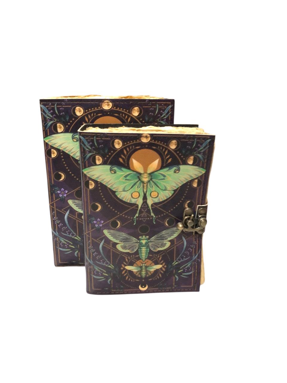 Handmade printed leather journal