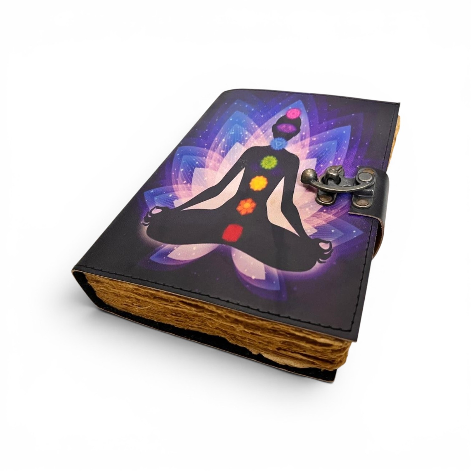 Handmade printed leather journal