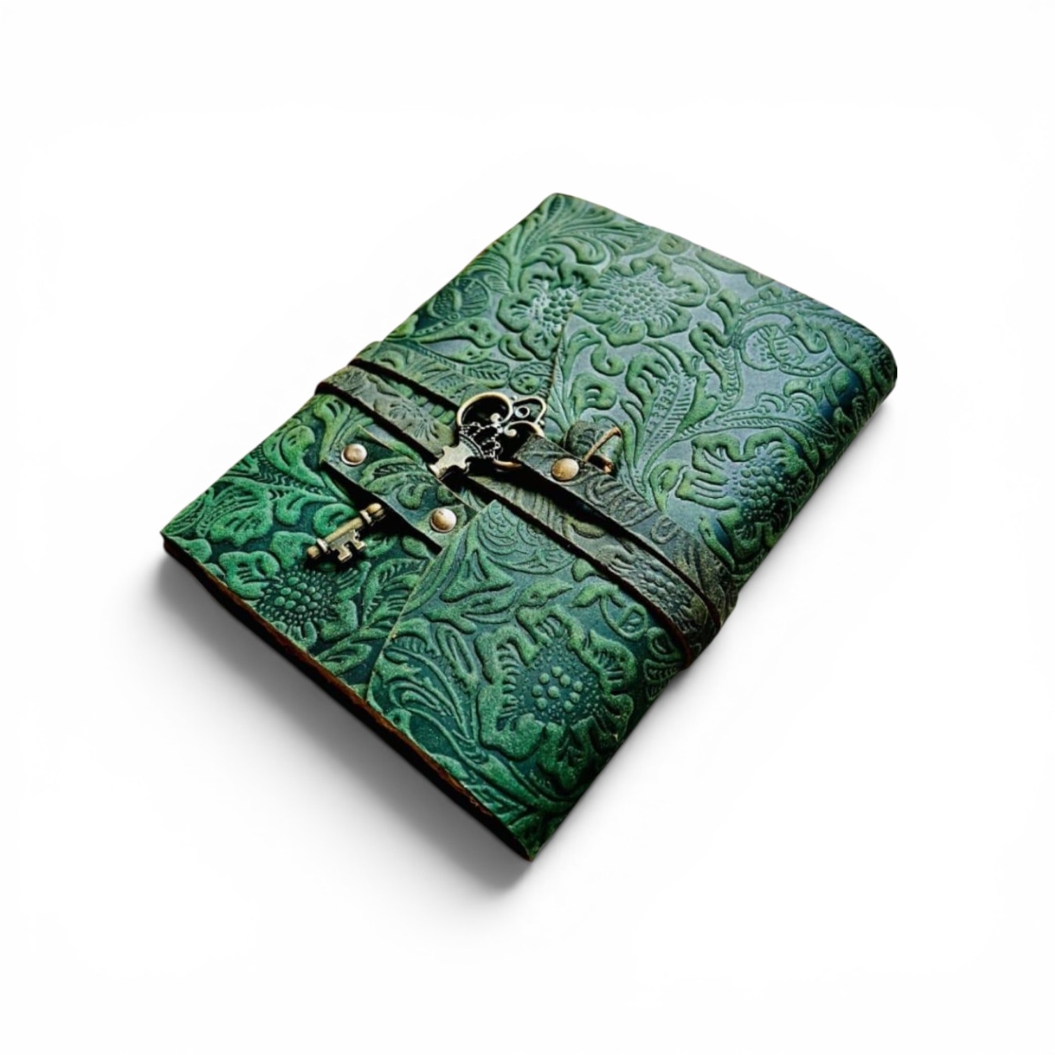Handmade embossed leather journal