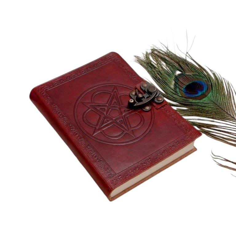Handmade embossed leather journal