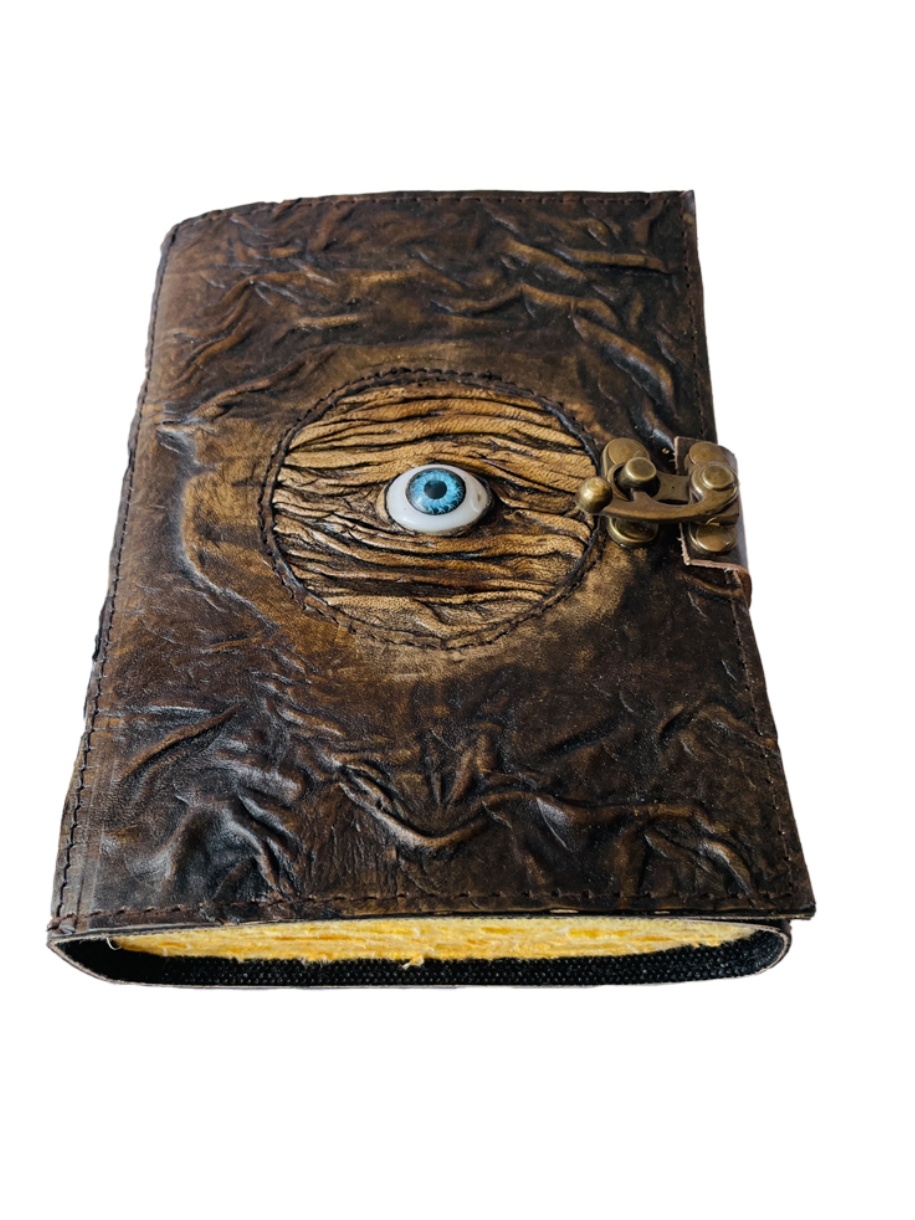 Handmade leather evil eye journal