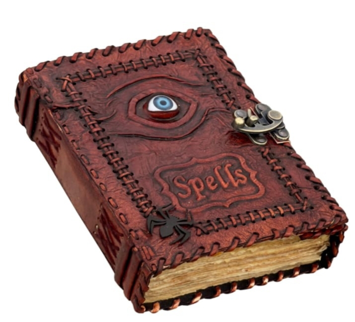 Handmade leather evil eye journal