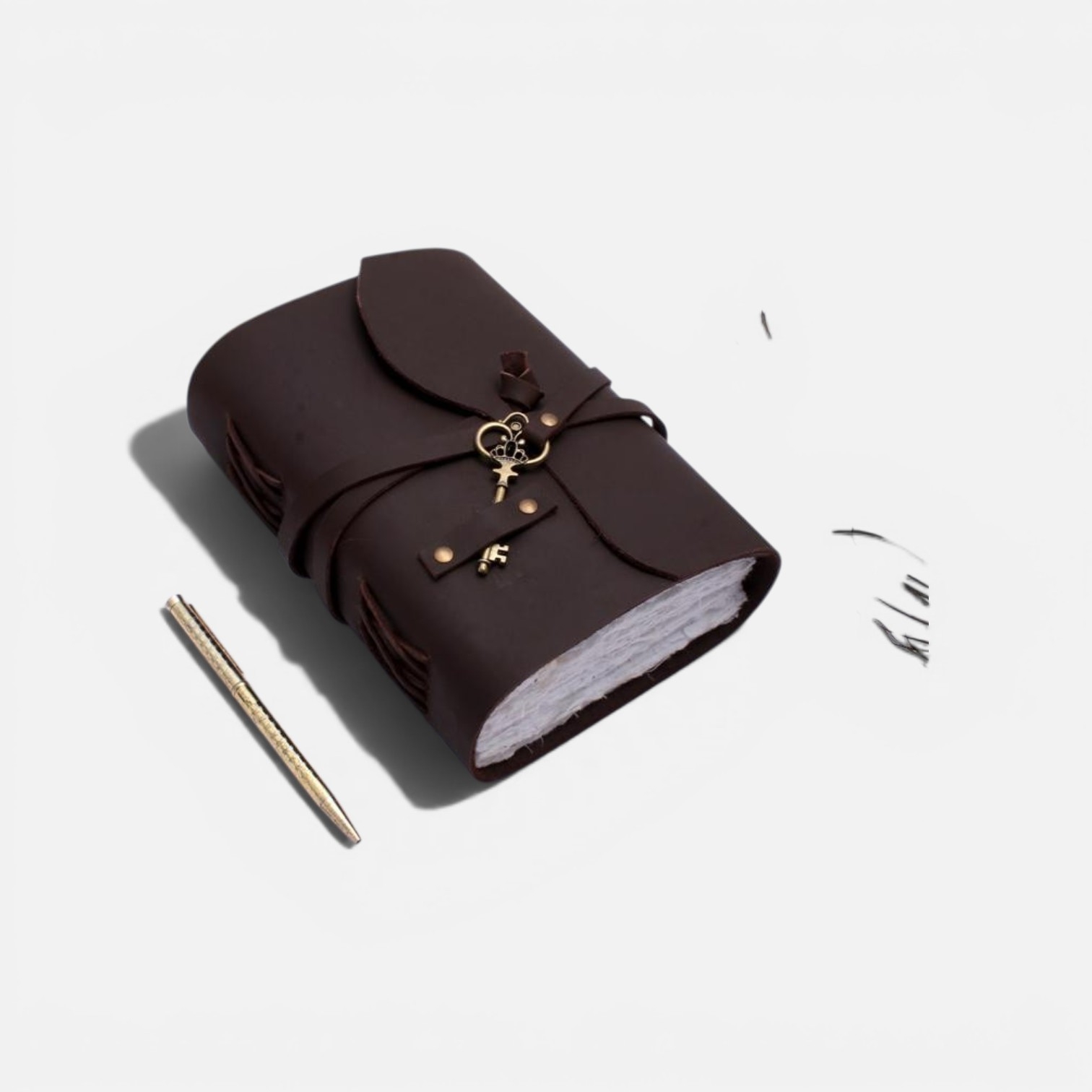 Handmade soft key leather journal