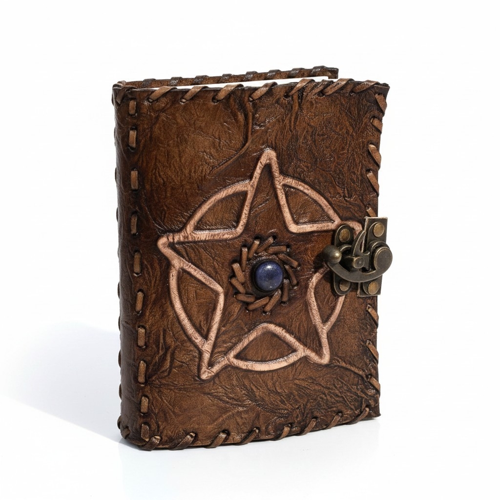 Handmade leather star journal