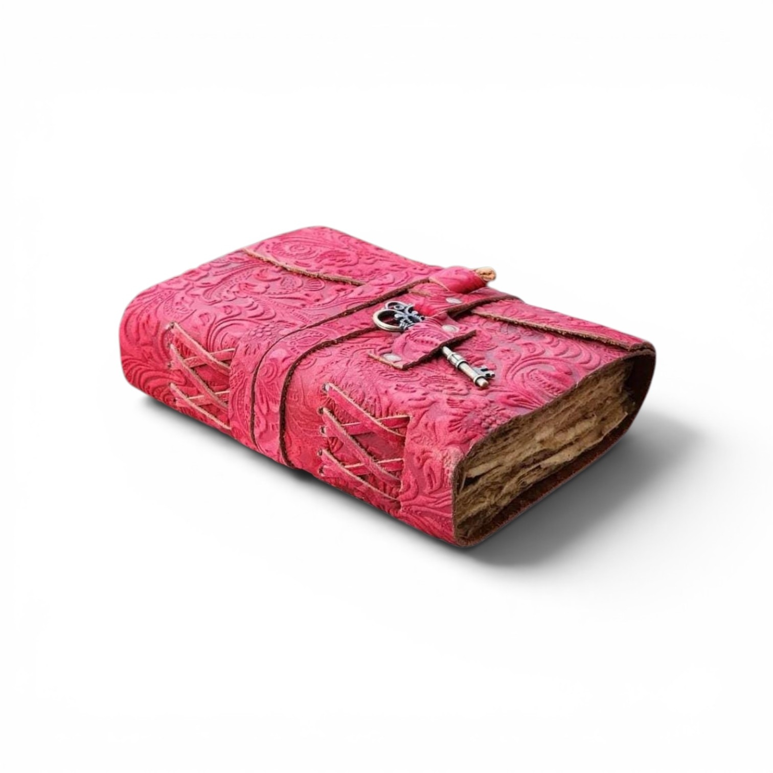 Handmade embossed leather journal