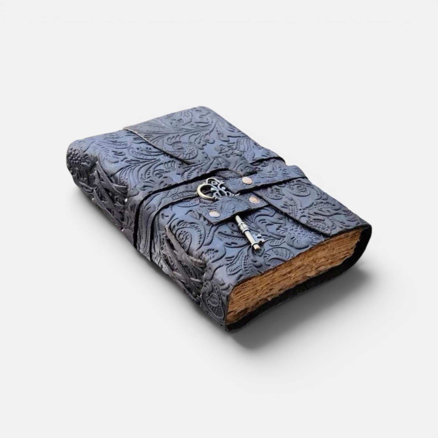 Handmade embossed leather journal